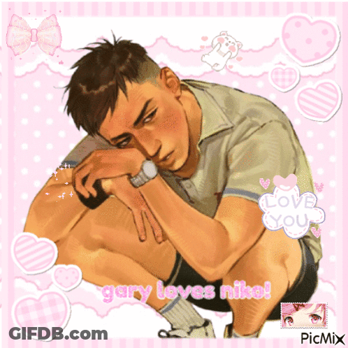 A Drawing Of A Man With The Words Gary Leves Nike Written On It GIF