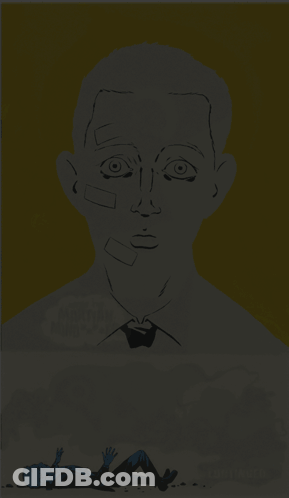 A Drawing Of A Man With The Words Martian Mind Written On It GIF
