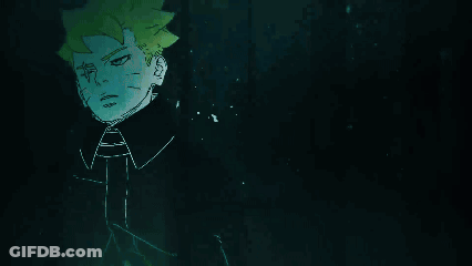 A Drawing Of A Man With Yellow Hair And A Black Coat GIF