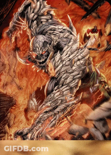 A Drawing Of A Monster That Looks Like A Demon GIF