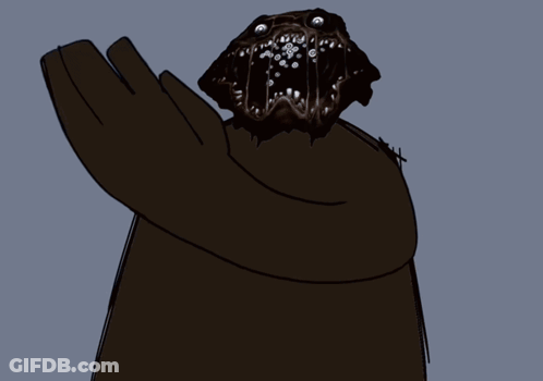 A Drawing Of A Monster With A Huge Mouth GIF