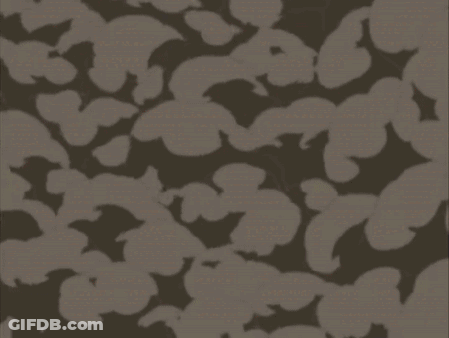 A Drawing Of A Monster With Red Eyes And Sharp Teeth GIF