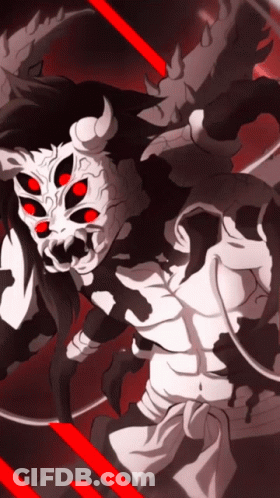A Drawing Of A Monster With Red Eyes GIF