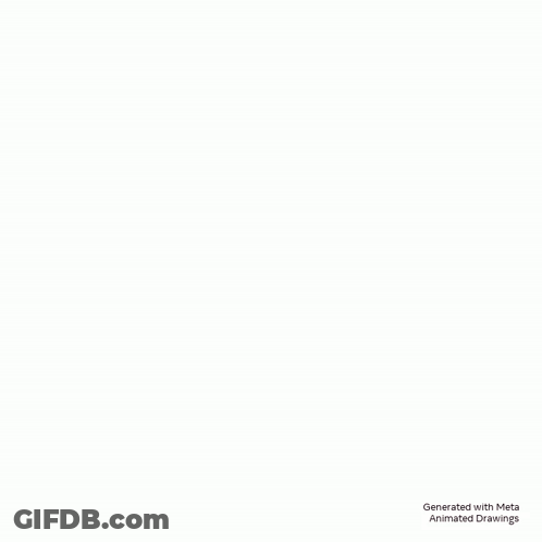A Drawing Of A Monster With Sharp Teeth On A White Background That Looks Like A Shark . GIF