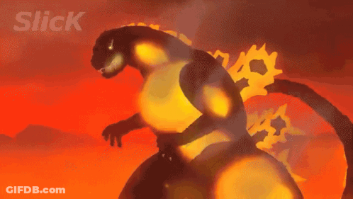 A Drawing Of A Monster With The Word Slick In The Upper Right Corner GIF