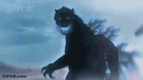 A Drawing Of A Monster With The Word Slick On The Bottom Right GIF