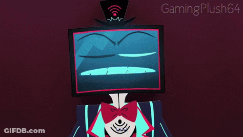 A Drawing Of A Monster With The Words Gamingplush64 Written Below It GIF