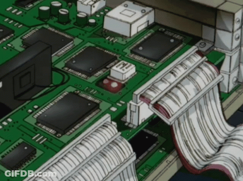 A Drawing Of A Motherboard With The Number 19 On The Top Right GIF