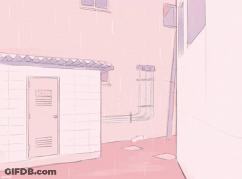 A Drawing Of A Narrow Alleyway With A Door That Says " Utility " GIF