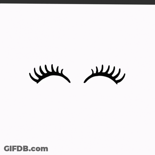 A Drawing Of A Pair Of Closed Eyelashes GIF