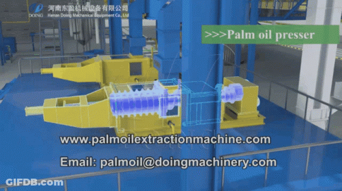 A Drawing Of A Palm Oil Presser With An Email Address GIF