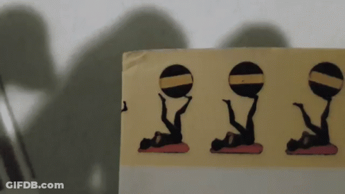 A Drawing Of A Person Holding A Ball In Their Hand GIF