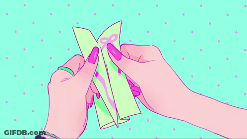 A Drawing Of A Person Holding A Piece Of Paper That Says Do You Love Me GIF