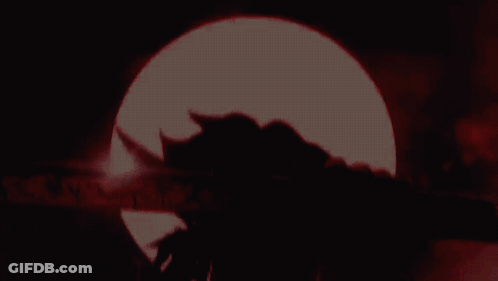A Drawing Of A Person Holding A Sword With Glowing Eyes GIF