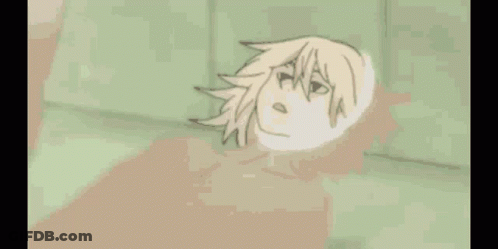 A Drawing Of A Person Laying On A Bed With Their Head On The Ground . GIF