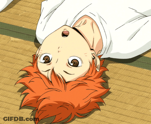 A Drawing Of A Person Laying Upside Down GIF