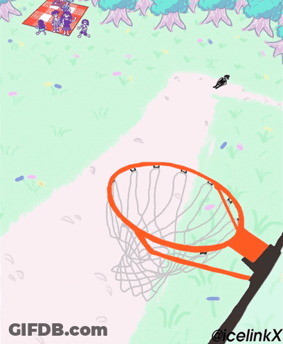 Basketball Player Drawing With Hashtag @Icelinkx GIF