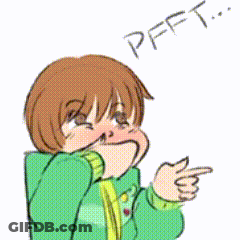 A Drawing Of A Person Pointing With The Word Pfft Above GIF