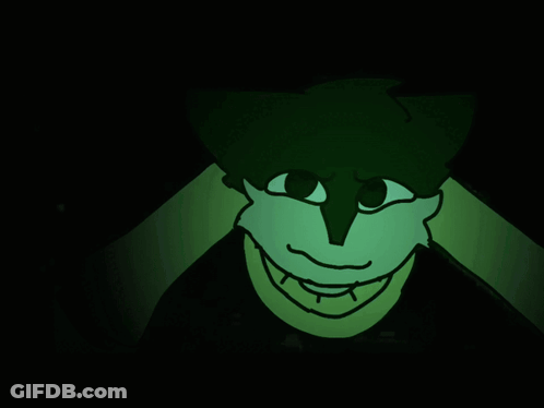 A Drawing Of A Person 'S Face With A Green Background GIF