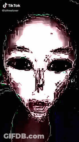 A Drawing Of A Person 'S Face With Tiktok Written On The Bottom GIF