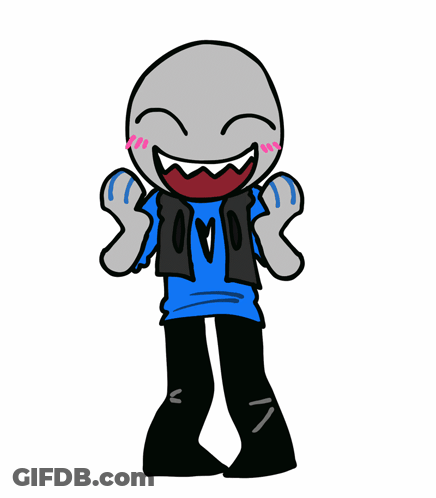 A Drawing Of A Person Wearing A Blue Shirt GIF
