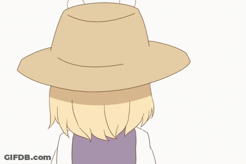 A Drawing Of A Person Wearing A Hat With A Frog On It GIF