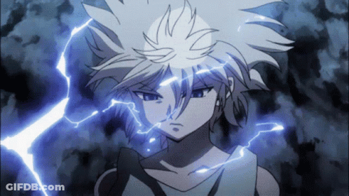 A Drawing Of A Person With A Lightning Bolt Coming Out Of Their Head GIF