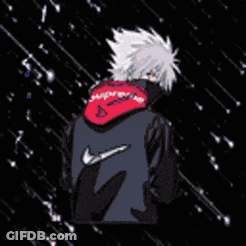 A Drawing Of A Person With A Nike Hoodie On GIF