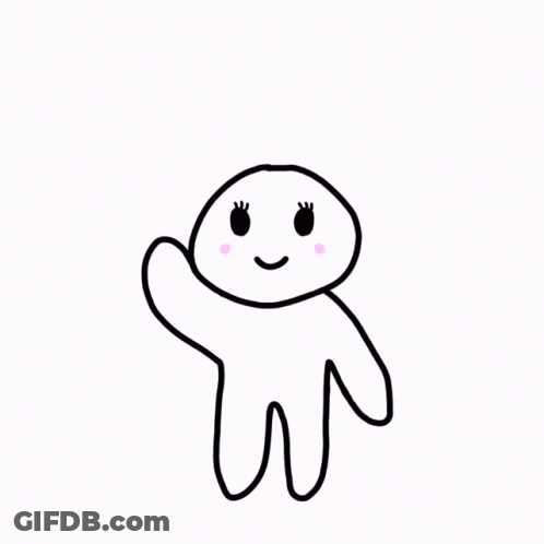 A Drawing Of A Person With A Sad Face And A Pink Eye GIF
