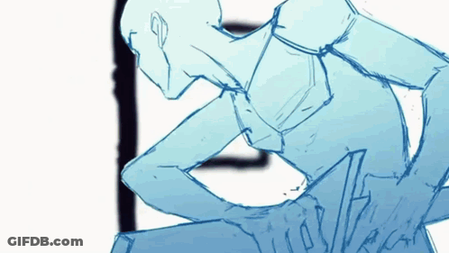 A Drawing Of A Person With The Letter B In The Corner GIF
