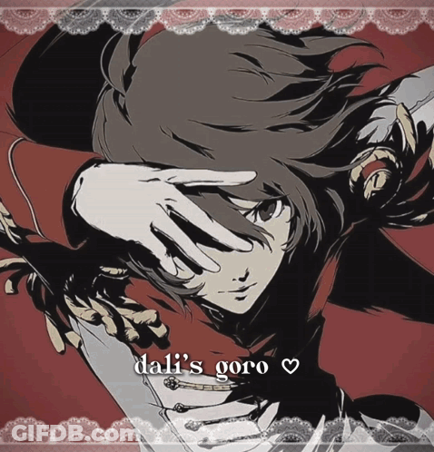 A Drawing Of A Person With The Name Dali 'S Goro GIF