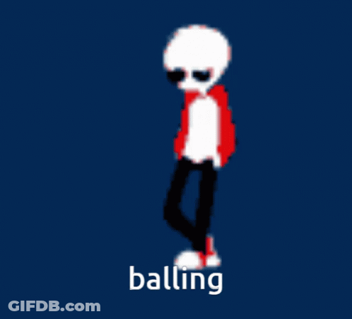 Drawing Of Person With Balling Below GIF