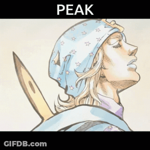 A Drawing Of A Person With The Word Peak On The Top GIF