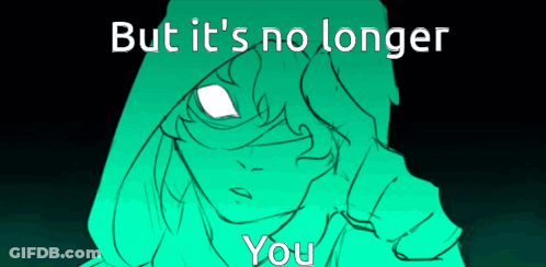 A Drawing Of A Person With The Words But It 'S No Longer You On The Bottom GIF
