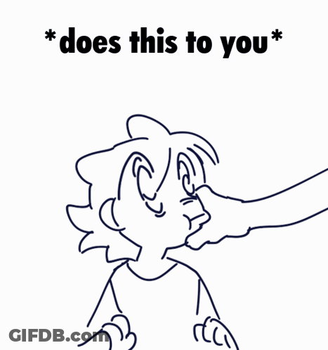 A Drawing Of A Person With The Words " * Does This To You * " On The Bottom GIF