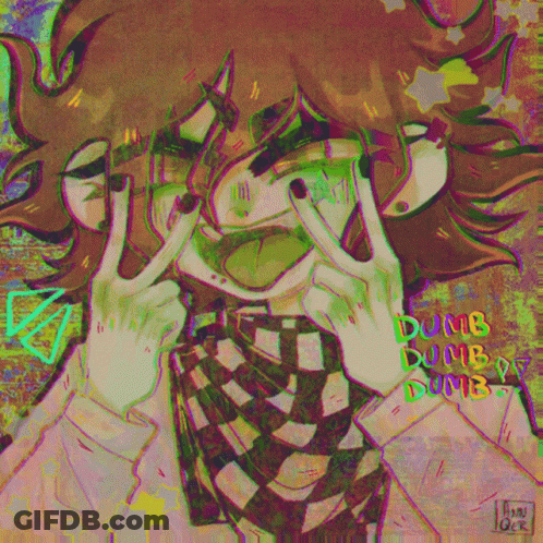A Drawing Of A Person With The Words Dumb Dumb Dumb Written On The Bottom GIF