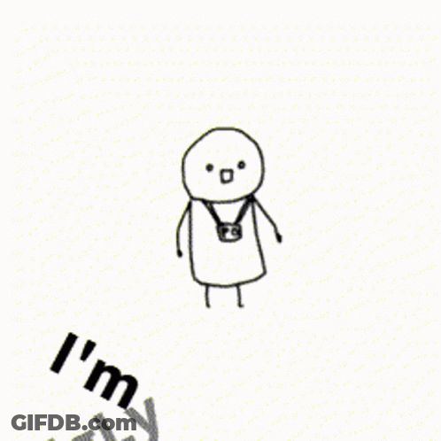 A Drawing Of A Person With The Words " I 'M Ugly " GIF