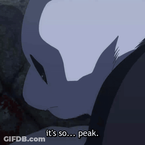 A Drawing Of A Person With The Words It 'S So ... Peak GIF