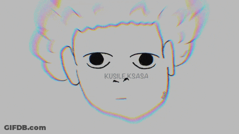A Drawing Of A Person With The Words Kusile Ksasa Written In Black GIF