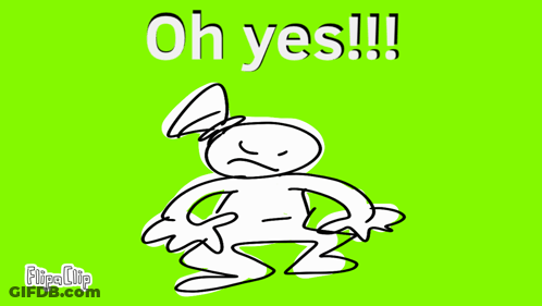 A Drawing Of A Person With The Words Oh Yes Written On It GIF