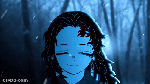 A Drawing Of A Person With Their Eyes Closed And A Smile On Their Face GIF