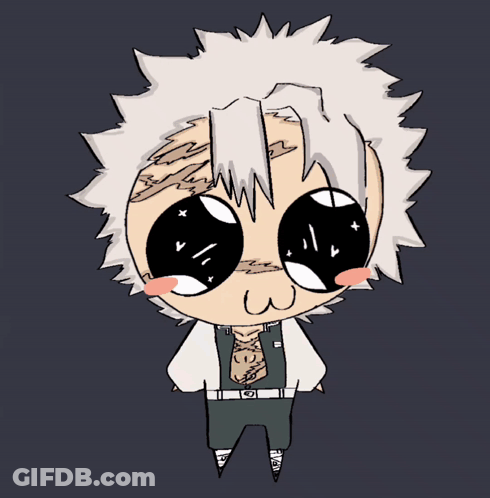 A Drawing Of A Person With White Hair And A Shirt That Says ' Samurai ' On It GIF