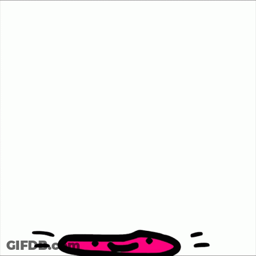 A Drawing Of A Pink Smiley Face With The Word Boing Written Above It GIF