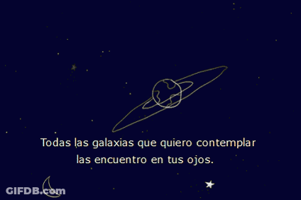 A Drawing Of A Planet With The Words Te Amo Mi Cielo Above It GIF