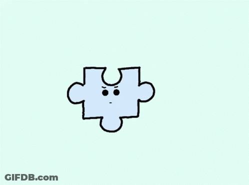 A Drawing Of A Puzzle Piece With The Words Can 'T Piece It Together GIF