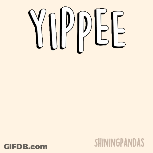 A Drawing Of A Red Panda With The Words Yippee Written Above It GIF