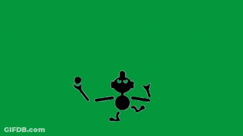 A Drawing Of A Robot On A Green Background GIF