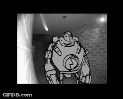 A Drawing Of A Robot With The Letter P On It GIF