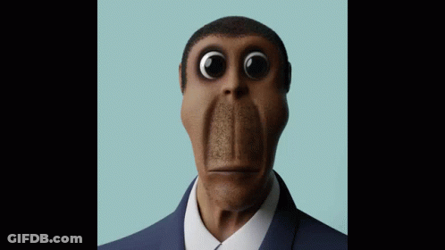 A Drawing Of A Rock With A Face On It GIF