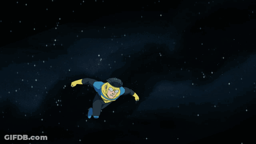 A Drawing Of A Rocket Flying Through The Air GIF